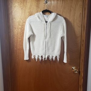 Purple Snow, Small, 100% Cotton Knitted Hoodie